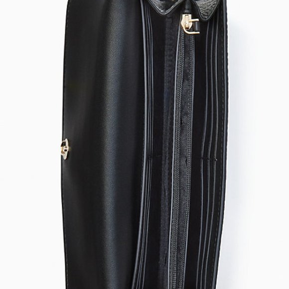 Kate Spade Marti Large Slim Flap Wallet Black - Picture 3 of 16